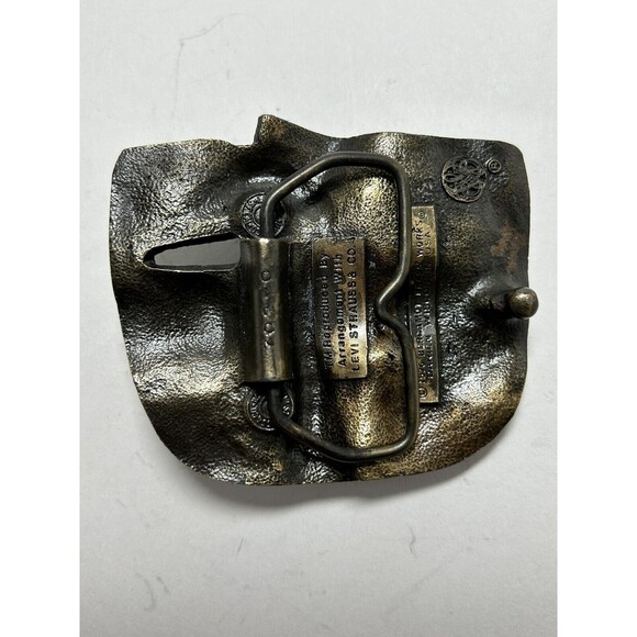 Vintage Levi Strauss Jeans Company SF Cal Belt Buckle 1976 Bergamot Brass Works - Picture 6 of 14